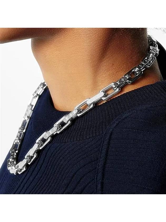 Monogram Chain Necklace Silver - LOUIS VUITTON - BALAAN 5