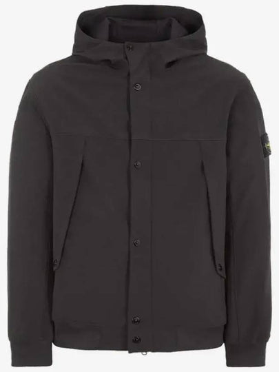 Light Soft Shell R E Dye Technology In Recycled Polyester Hooded Jacket Black - STONE ISLAND - BALAAN 2