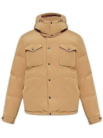 Fornas Hooded Short Down Padding Beige - MONCLER - BALAAN 1