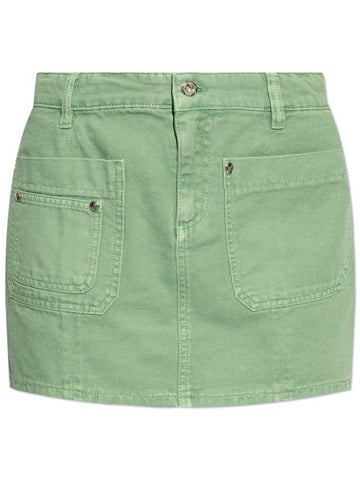 Blumarine Denim Skirt, Women's, Green - BLUMARINE - BALAAN 1