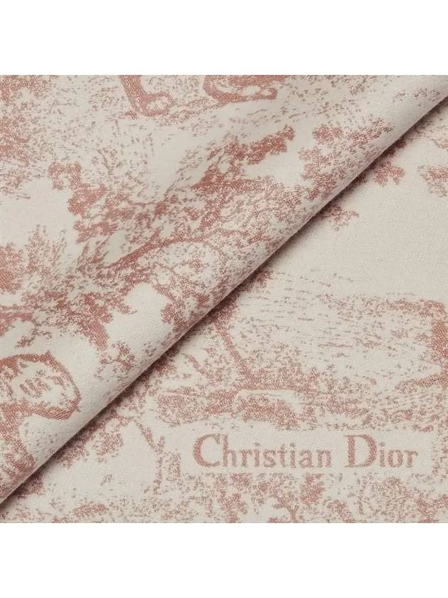 Toile De Jouy Sauvage Cashmere Wool Scarf Rose des Vents - DIOR - BALAAN 5