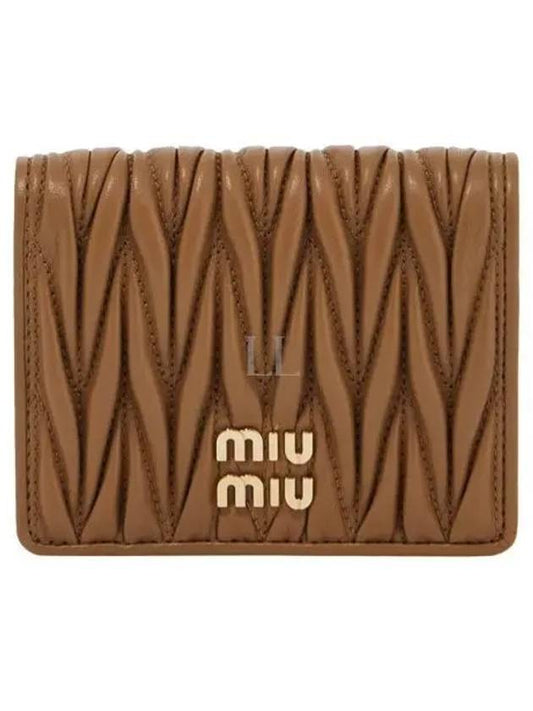 Matelasse Leather Half Wallet Caramel - MIU MIU - BALAAN 2