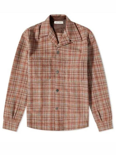 Heusen Check Country Wool Long Sleeve Shirt Rust Brown - OUR LEGACY - BALAAN 2