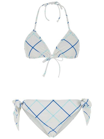 Check Tie Closure Bikini Set White - BURBERRY - BALAAN 2