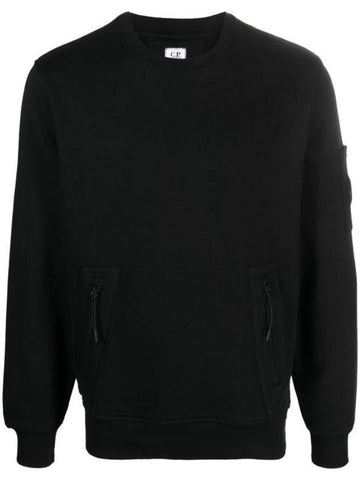 Men's Crew Neck Lens Sweatshirt Black - CP COMPANY - BALAAN 1