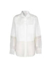 Combo Poplin Sheer Shirt N01HW502 100 - HELMUT LANG - BALAAN 1