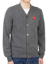 Red Heart Cardigan Dark Grey P1 AZ N008 3 - COMME DES GARCONS - BALAAN 4