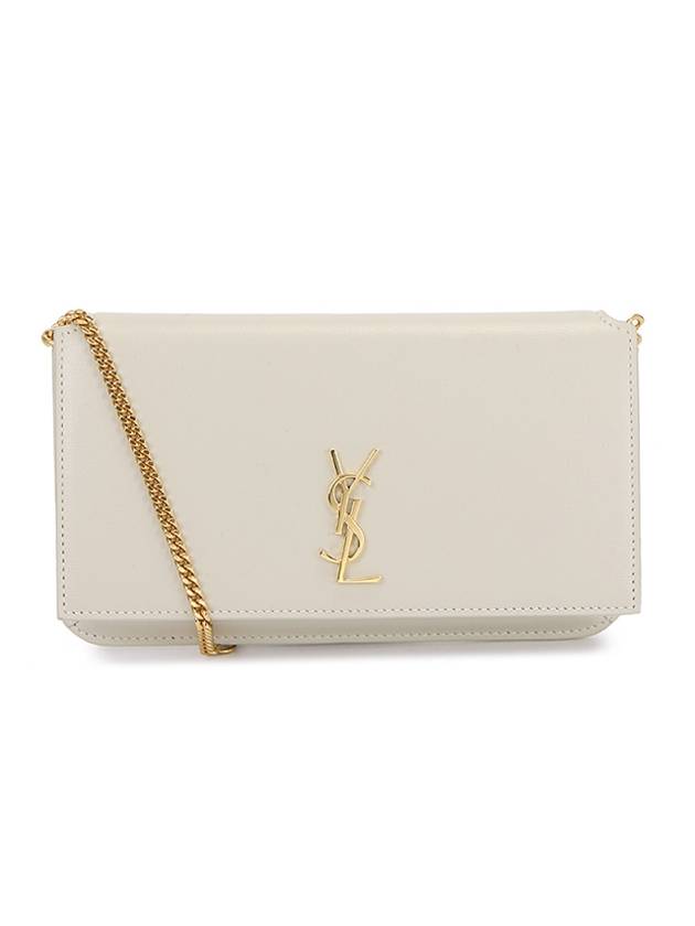 Monogram Phone Holder Chain Shoulder Bag Ivory - SAINT LAURENT - BALAAN.