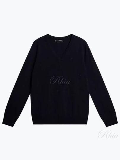 Amaya V-Neck Knit Top Navy - J.LINDEBERG - BALAAN 2