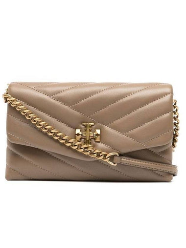 Kira Chevron Chain Long Wallet Sandpiper - TORY BURCH - BALAAN 1