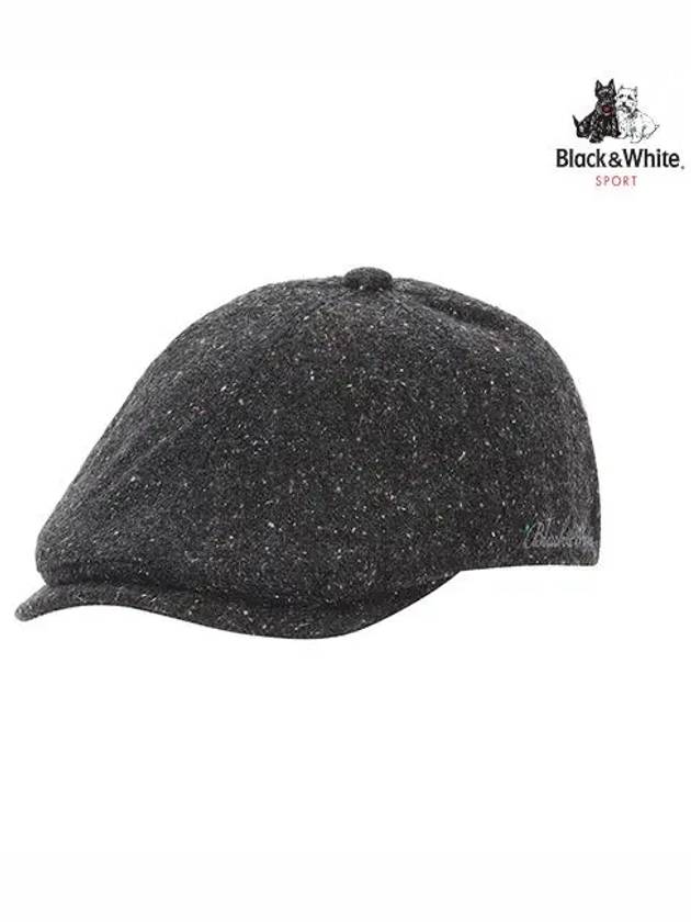 Men s Check Hunting Cap 8414GXAC GREY - BLACK&WHITE - BALAAN 1