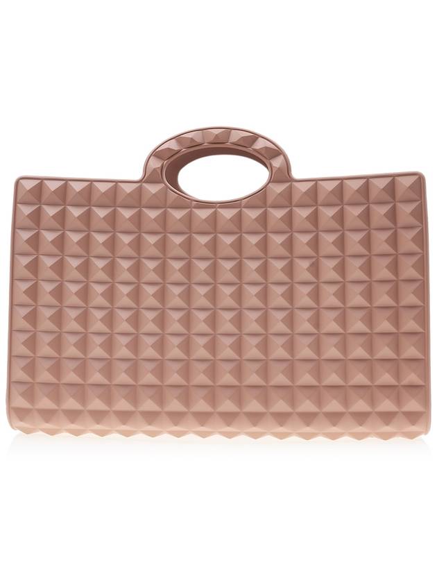 Le Troisieme Stud Pattern Rubber Tote Bag Pink - VALENTINO - BALAAN 4