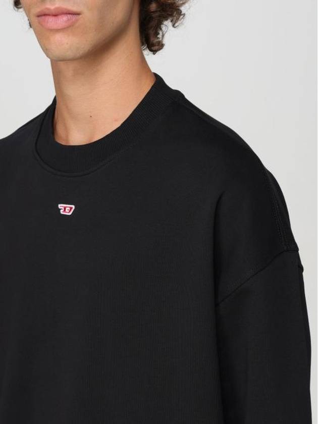 S Box D Logo Patch Sweatshirt Black - DIESEL - BALAAN 4