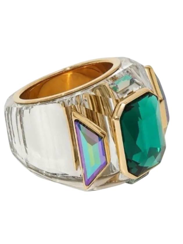 Chroma Cocktail Crystals Ring Gold Green - SWAROVSKI - BALAAN 1