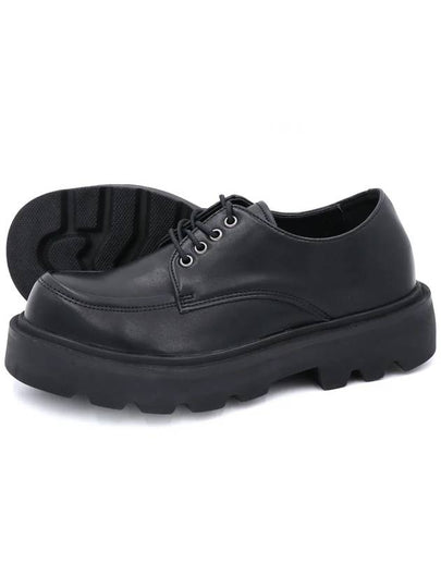 Men's Face Height 5cm Ugly Derby Glossy Black - SUPENER - BALAAN 2