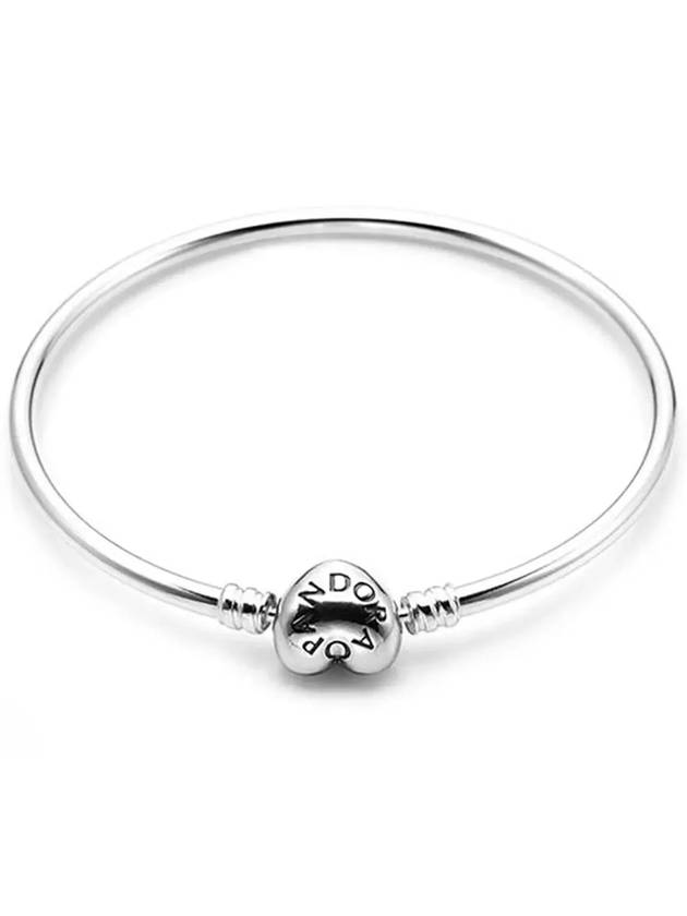 Moments Heart Bangle Bracelet Silver - PANDORA - BALAAN 5