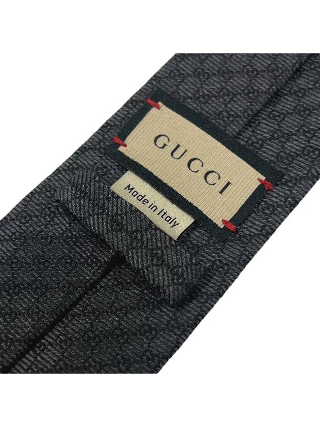 Interlocking G Silk Wool Tie Black - GUCCI - BALAAN 9