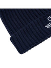 V Logo Beanie Navy - VALENTINO - BALAAN.