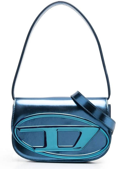 1DR Mirrored Leather Shoulder Bag Blue - DIESEL - BALAAN 2