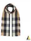 Lightweight Check Cashmere Scarf Beige - BURBERRY - BALAAN 2