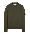 Logo Patch Crew Neck Wool Knit Top Melange Charcoal - STONE ISLAND - BALAAN 7