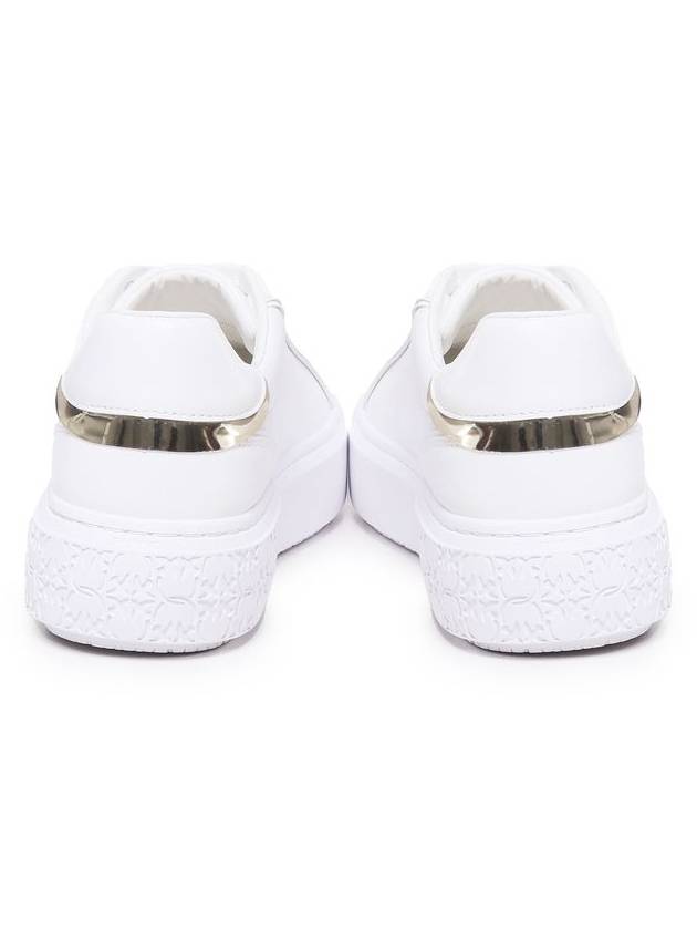 White Low Top Sneakers With Love Birds Diamond Cut In Leather Woman - PINKO - BALAAN 3