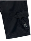 Men's Stretch Satin Lens Cargo Shorts Black - CP COMPANY - BALAAN 4