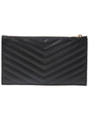 Monogram Quilted Clutch Bag Black - SAINT LAURENT - BALAAN 4