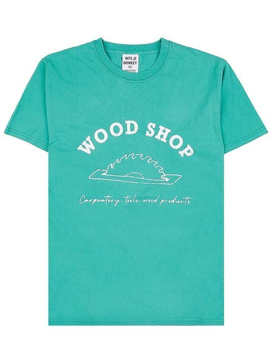 Wood Shop Short Sleeve T Shirt Kelly Green - WILD DONKEY - BALAAN 1