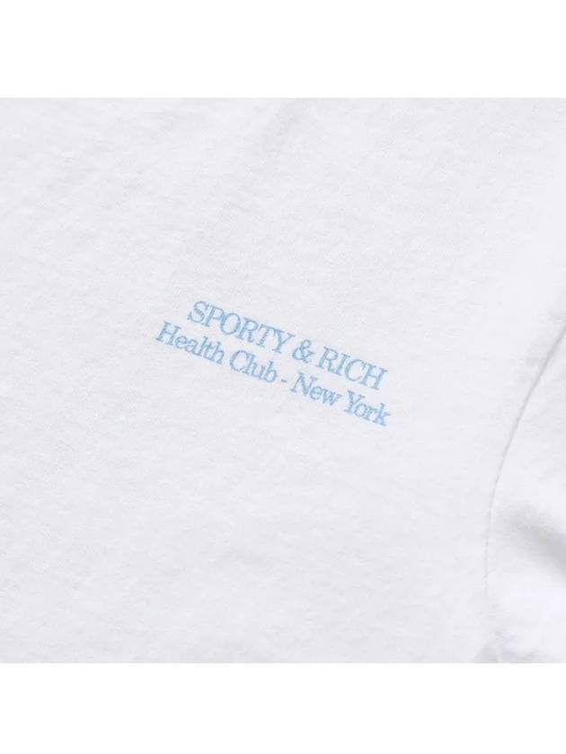 Slogan Print Short Sleeve T-Shirt White - SPORTY & RICH - BALAAN 4