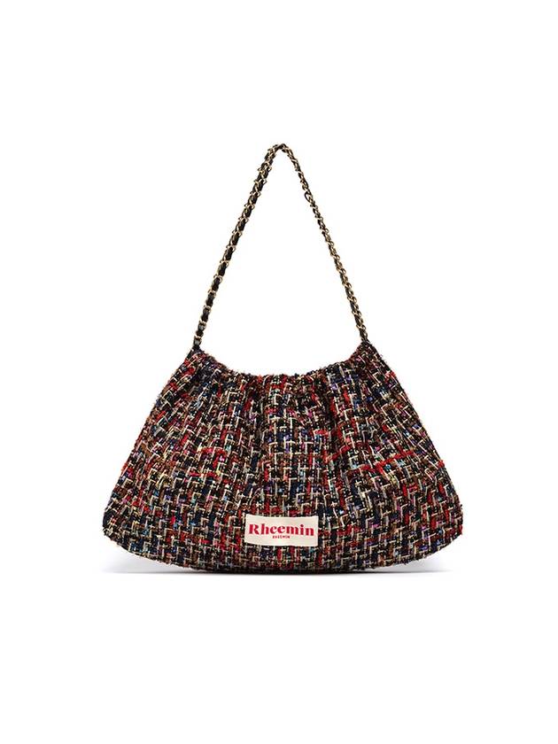 TWEED MUFFY wide chain bagBLACK - RHEEMIN - BALAAN 2