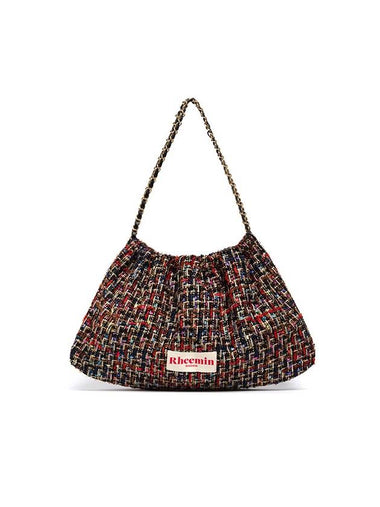 TWEED MUFFY wide chain bagBLACK - RHEEMIN - BALAAN 1