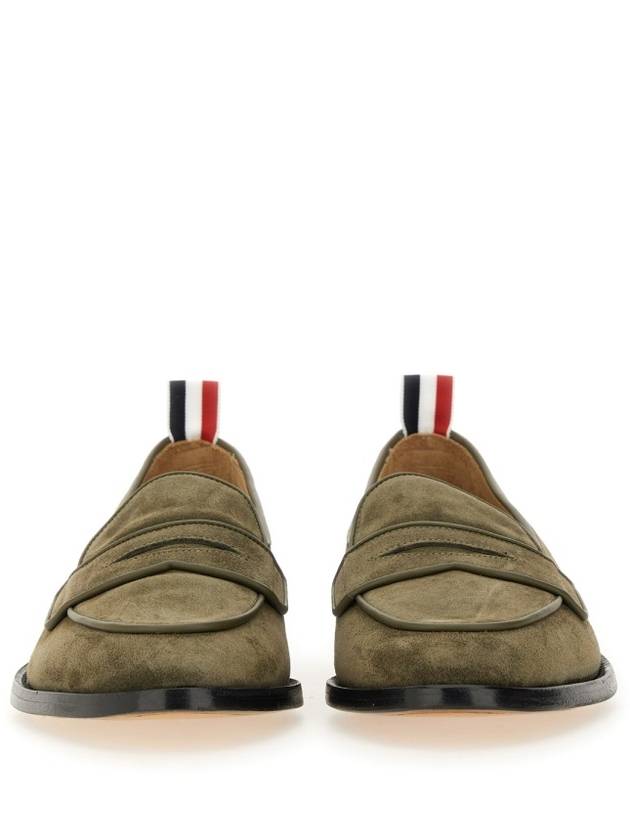 Varsity Suede Penny Loafers Dark Green - THOM BROWNE - BALAAN 3