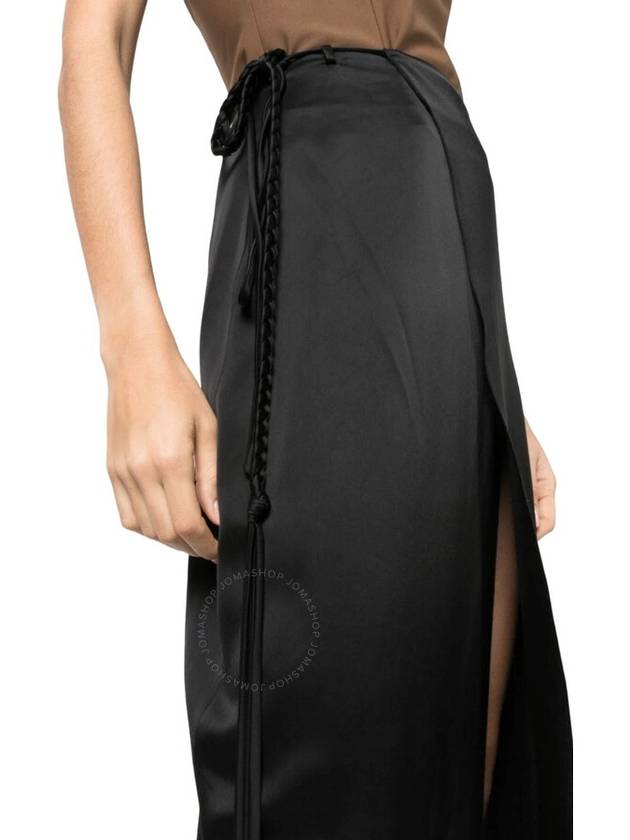 Nanushka Black Racha Satin Wrap Skirt, Size Small - NANUSHKA - BALAAN 3