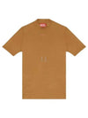 T Mokky Microdiv Logo Short Sleeve T-Shirt Camel - DIESEL - BALAAN 2