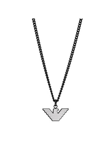 Men's Logo Pendant Necklace Silver - EMPORIO ARMANI - BALAAN 1