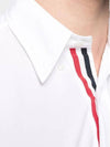 Men's Grosgrain Placket Solid Poplin Long Sleeve Shirt White - THOM BROWNE - BALAAN 6