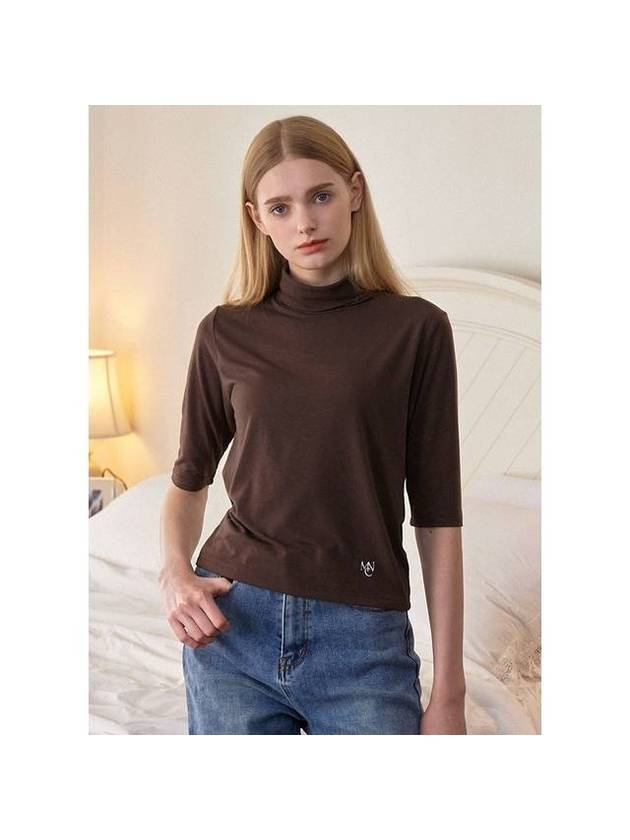 Women's Autumn Tint Turtleneck Brown - MICANE - BALAAN 1