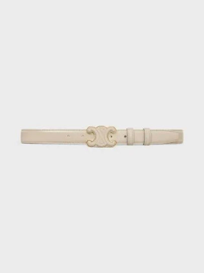 Medium Cuir Triomphe Taullon Leather Belt Light Stone - CELINE - BALAAN 2