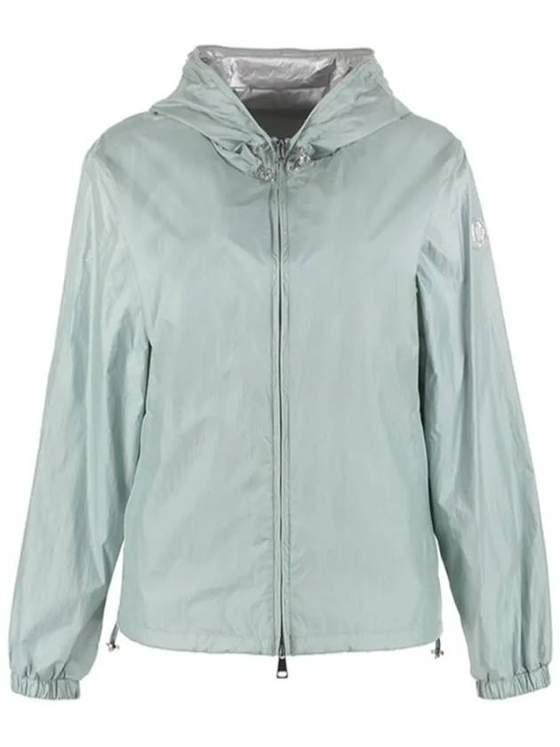 Juke Silver Logo Patch Hooded Jacket Emerald Women s 1B00007 595Q3 715 - MONCLER - BALAAN 2