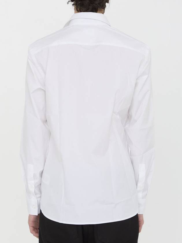 Plain Cotton Long Sleeve Shirt White - BURBERRY - BALAAN 5