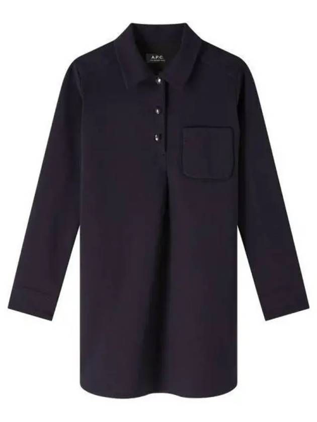 Maitena Short Dress Dark Navy Blue - A.P.C. - BALAAN 2