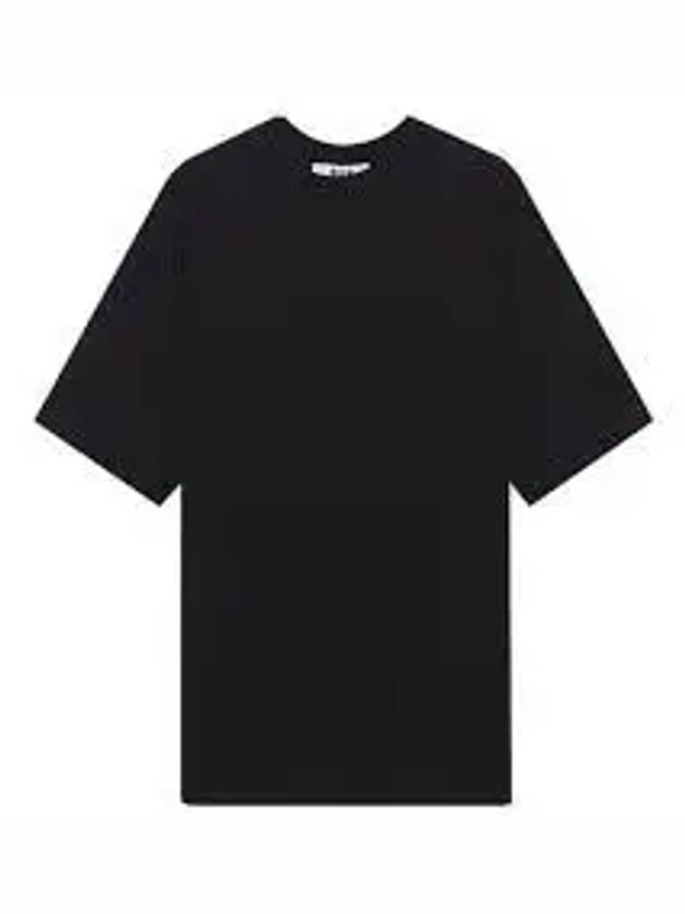 Maxi Back Logo Cotton Short Sleeve T-Shirt Black - MSGM - BALAAN 2