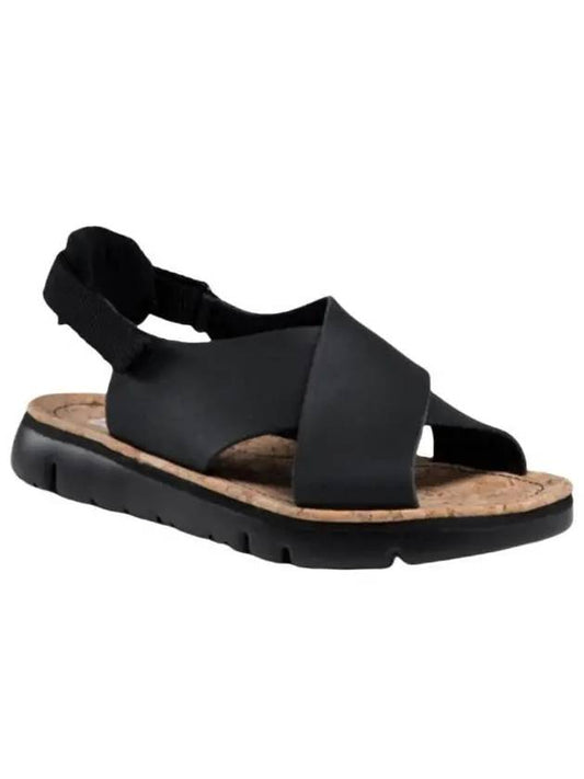 Oruga Leather Sandals Black - CAMPER - BALAAN 2