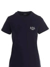 Denise Embroidered Short Sleeve T-shirt Navy - A.P.C. - BALAAN 2