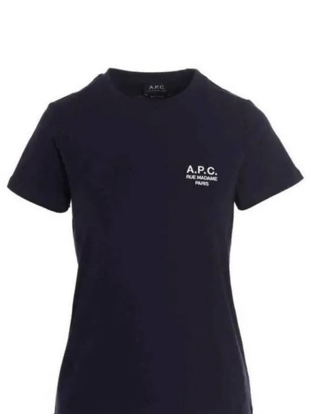 Denise Embroidered Short Sleeve T-shirt Navy - A.P.C. - BALAAN 2