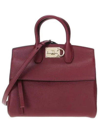 Studio Small Tote Bag Carmine - SALVATORE FERRAGAMO - BALAAN 2