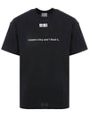 Slogan Barcode Printing Short Sleeve T-Shirt Black - VETEMENTS - BALAAN 2