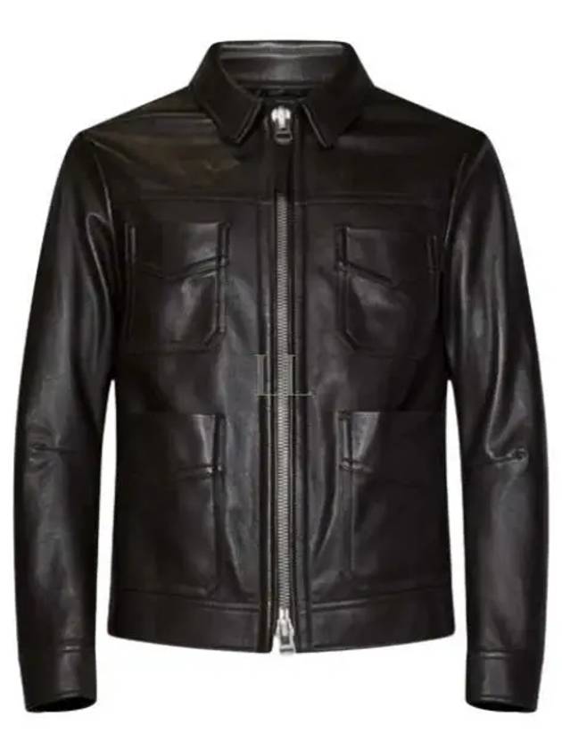 Grain Leather Jacket Brown - TOM FORD - BALAAN 2