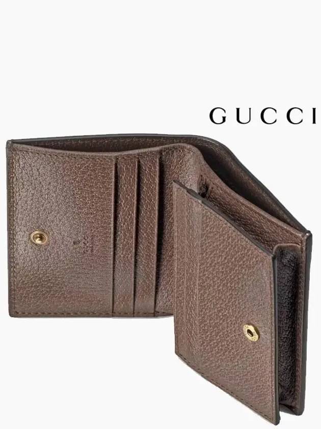 Diana Jumbo GG Card Wallet Camel Ebony Canvas - GUCCI - BALAAN 6